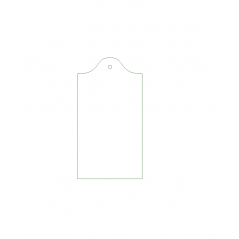 3mm MDF Gift Tag 2 (shaped rectangle) (pack of 5) Tags
