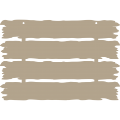 3mm 4 Slats Driftwood Plaque - Blank Basic Plaque Shapes
