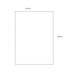 Acrylic Sheet - A3 Size (297mm x 420mm) Basic Shapes - Square Rectangle Circle