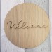 4mm OAK VENEER Circle Name with 1 Name - Signature Font (name in 4mm mdf) Joined Words and Names to Order