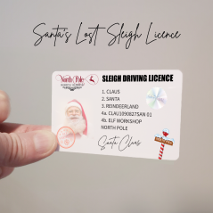 Santa's Driving Licence Christmas Craft Shapes