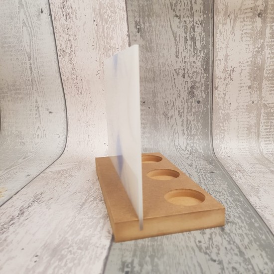 Perspex Candle Stand 200 x 150mm ( with 3 T Light holes) Basic Plaque Shapes