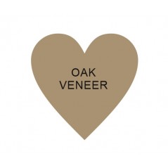 4mm OAK VENEER Standard Heart (single) Hearts