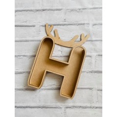 18mm Layered Fillable Antler Letter with name Easter