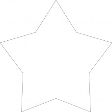 15cm Acrylic Country Star (Pack of 5) Hearts and Stars
