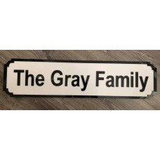 3mm Personalised Acrylic Street Sign (2 layers) 150mm high Basic Shapes - Square Rectangle Circle