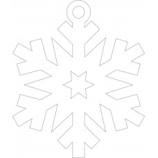 3mm Acrylic Snowflake (to match Santa Stop Here Sign) Christmas Baubles