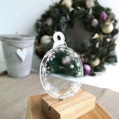 Printed Acrylic Snowflakes Bauble Christmas Baubles