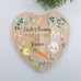 Heart Shaped Easter Bunny Treat Board - floral design Easter