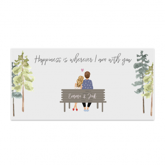 Printed Bench Plaque Valentines