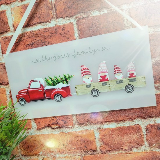 Printed Christmas Truck Gonk Design Personalised and Bespoke