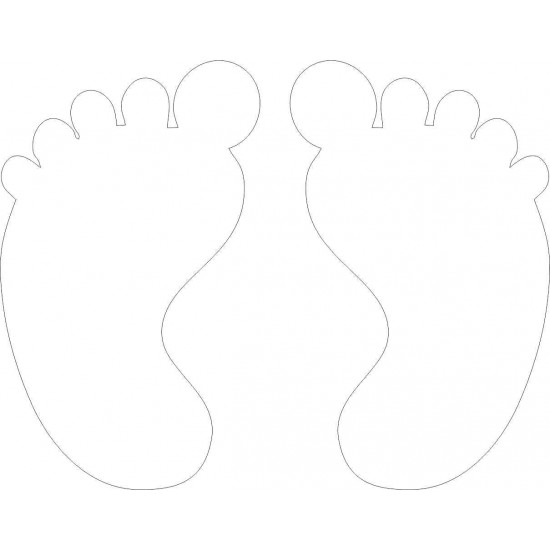 8cm high baby feet (pair) (pack of 5 pairs) ACRYLIC ITEMS