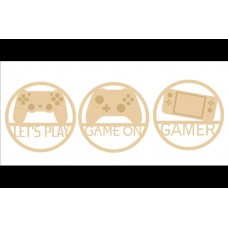 3mm mdf Gamer Hoop (3 choices) Personalised and Bespoke