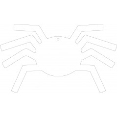 Acrylic Black Spider 10cm High Halloween