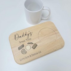 Printed Wooden Tea and Biscuits Tray - Biscuits Design Fathers Day