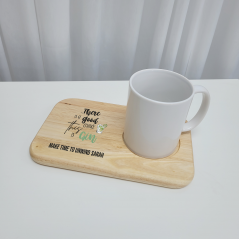 Printed Wooden Tea and Biscuits Tray - Gin Mother's Day