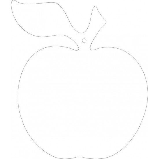 3mm MDF or 4mm Oak Veneer Apple leaf and stalk 10cm high (new shape) (PACK OF 10) Food