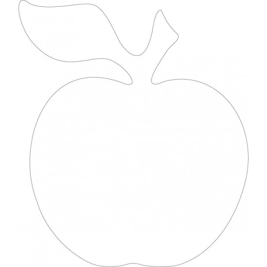 10cm Acrylic apple (Pack of 10) Basic Shapes - Square Rectangle Circle