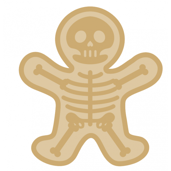 3mm mdf Layered Gingerbread Skeleton