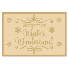 3MM MDF Layered Rectangle - Welcome to our Winter Wonderland Christmas Crafting
