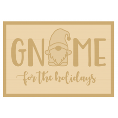 3MM MDF Layered Rectangle - Gnome for the holidays Christmas Crafting
