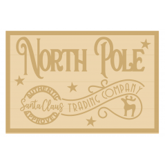 3MM MDF Layered Plaque - North Pole Trading Company Christmas Crafting