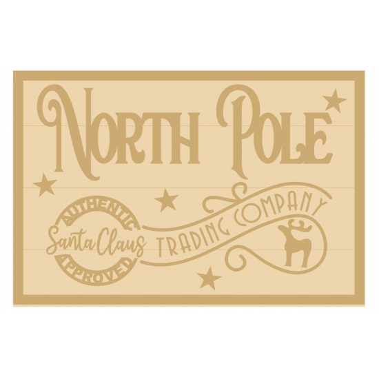 3MM MDF Layered Plaque - North Pole Trading Company Christmas Crafting
