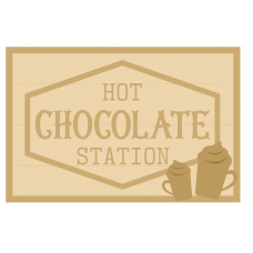 3MM MDF Layered Rectangular Plaque - Hot Chocolate Station Christmas Crafting