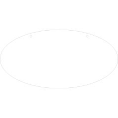 15cm Acrylic Oval (singles) Basic Shapes - Square Rectangle Circle