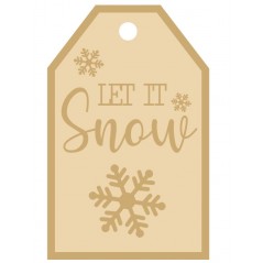3MM MDF Layered Tag - Let It Snow Christmas Crafting