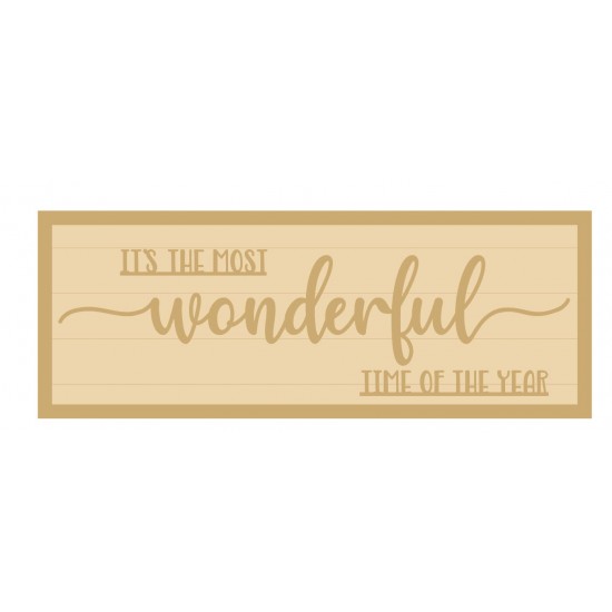3MM MDF Layered Rectangular Plaque - It's the most wonderful time of year Christmas Crafting