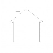 10cm Acrylic House Shape (Pack of 10) Basic Shapes - Square Rectangle Circle
