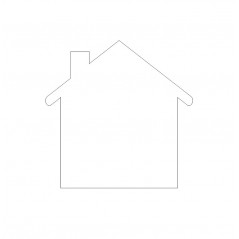 10cm Acrylic House Shape (Pack of 10) Basic Shapes - Square Rectangle Circle