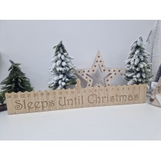 18mm mdf or 19mm Oak Veneer Snowman Sleeps Until Christmas Advent Calendars