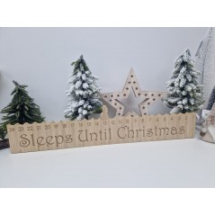 18mm mdf or 19mm Oak Veneer Snowman Sleeps Until Christmas Advent Calendars