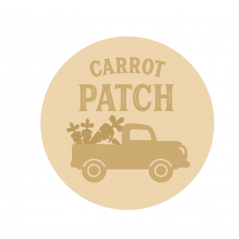 3MM MDF Personalised Layered Carrot Patch Circle with Truck Easter