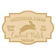 3MM MDF Layered Plaque - Cottontail Farms Easter