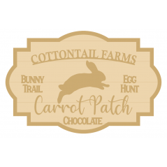 3MM MDF Layered Plaque - Cottontail Farms Easter