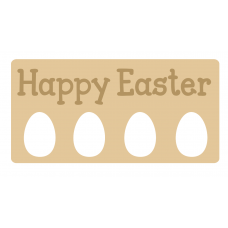 18mm Happy Easter Sign with egg holes - engraved or letters layered Easter