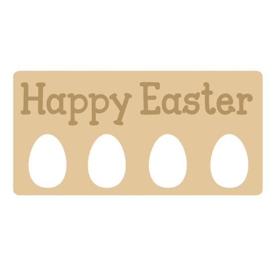 18mm Happy Easter Sign with egg holes - engraved or letters layered Easter