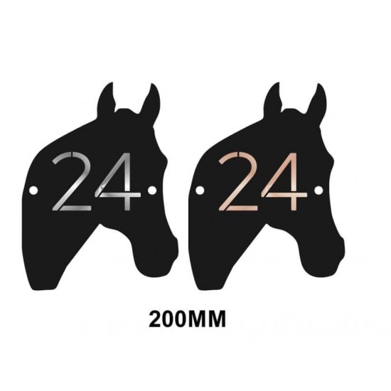 Double Layer Horse Head Personalised Door Sign with stand offs House Number Blanks