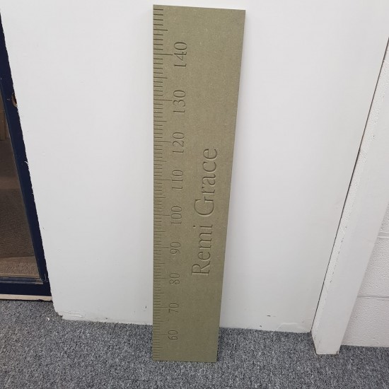 9mm mdf or 18mm Oak Veneer Engraved Ruler / Height Chart with name Personalised and Bespoke