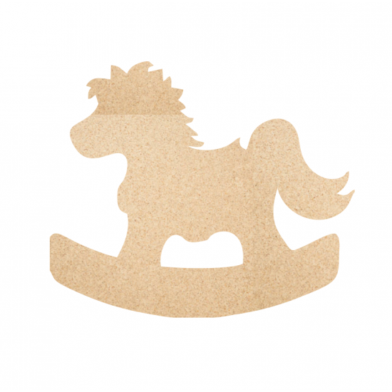 18mm Mdf Rocking Horse (new design) 3, 4 and 6mm Letters & Numbers