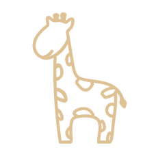 4mm mdf Giraffe Wall Art Cut Out Animal Shapes