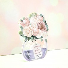 10mm Thick Printed Vase - Dusky Rose Mother's Day