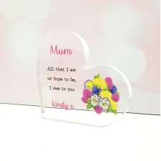 10mm Thick Printed Heart - Brights Design Mother's Day