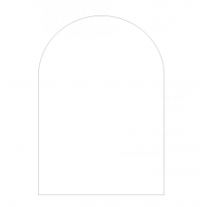 700mm x 500mm Acrylic Rectangle ARCHED Basic Shapes