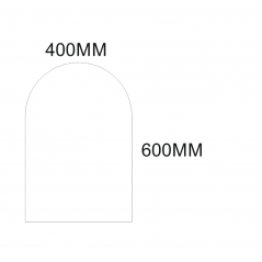 600mm x 400mm Acrylic Rectangle - ARCHED Basic Shapes