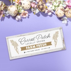 Printed Rectangular Foamboard Signs - Carrot Patch - whitewash Easter