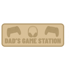 3mm mdf Layered Sign - DAD'S GAME STATION Fathers Day